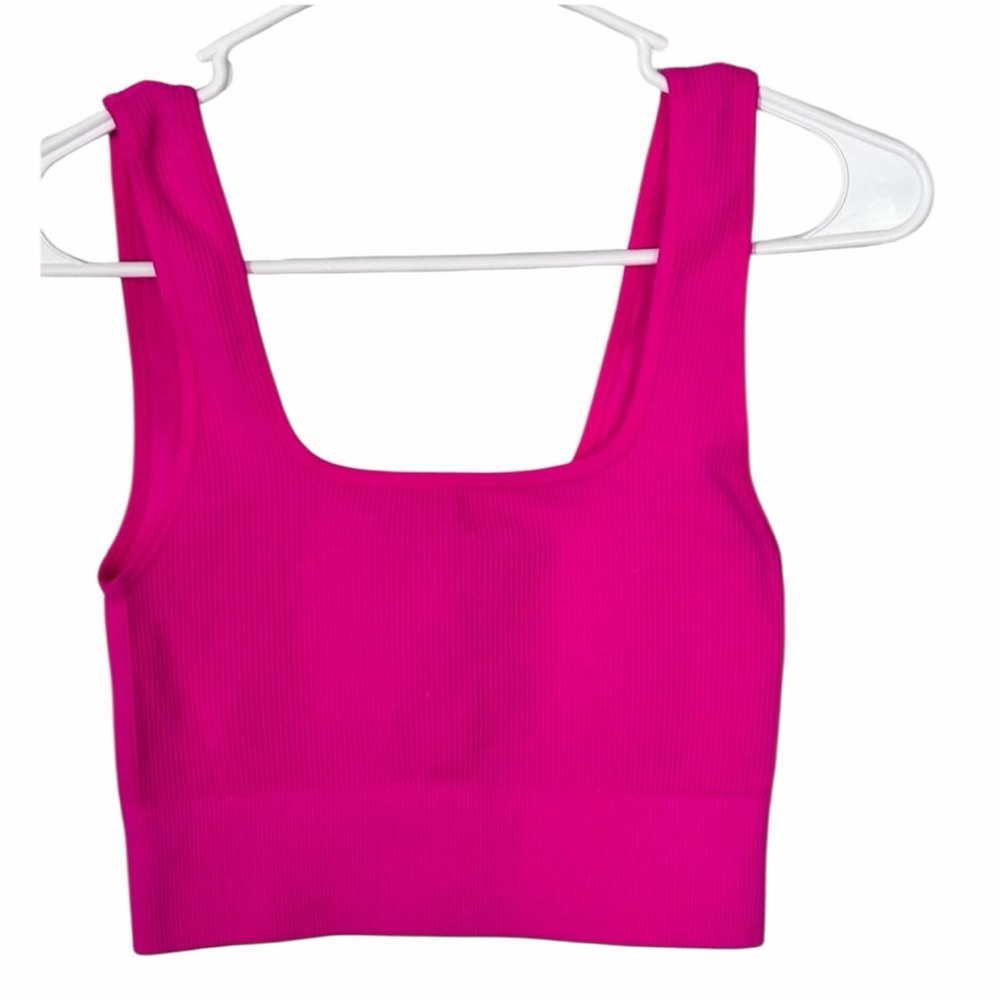 Zenana Outfitters Pink Ribbed Bra Non Padded Size L/XL - Pre-Loved - PTP 12”